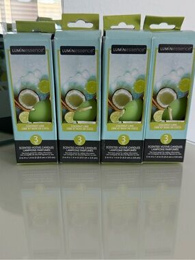 Nwt Luminessence Coconut Lime Scented Votives set
